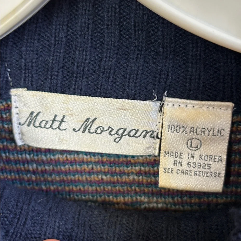 Matt Morgan Men's Multicolor Patterned Sweater vintage size L